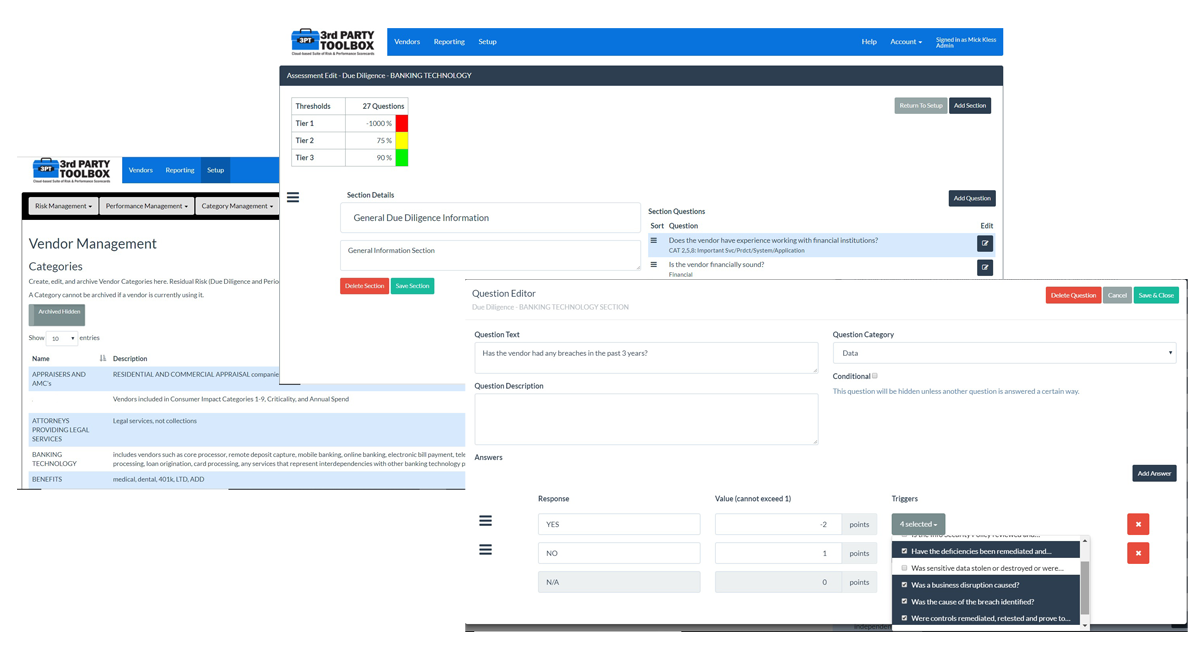 3rd Party Toolbox category management screenshots